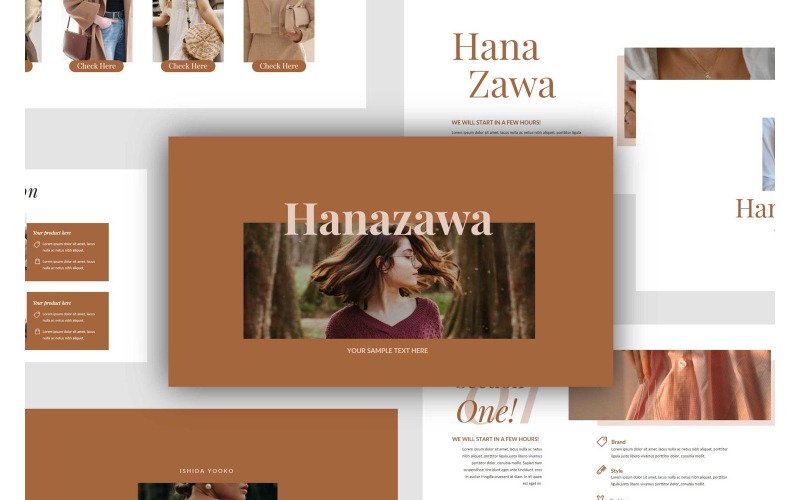 Hanazawa Mehrzweck-PowerPoint-Vorlage - TemplateMonster