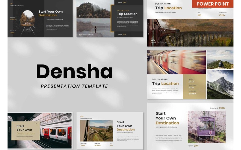 Modelo de PowerPoint Mínimo Densha
