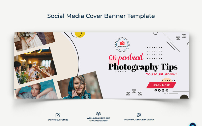 Photography Facebook Cover Banner Design Template-12