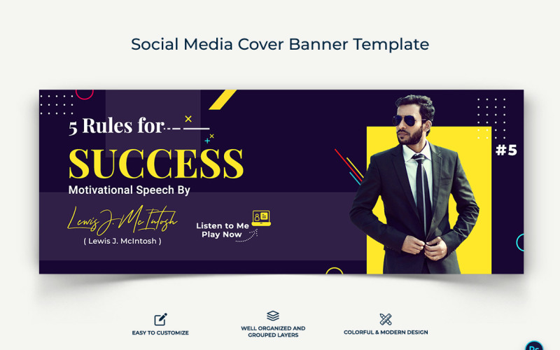 Business Service Facebook Cover Banner Design Template-11