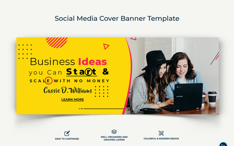 Business Service Facebook Cover Banner Design Template-22