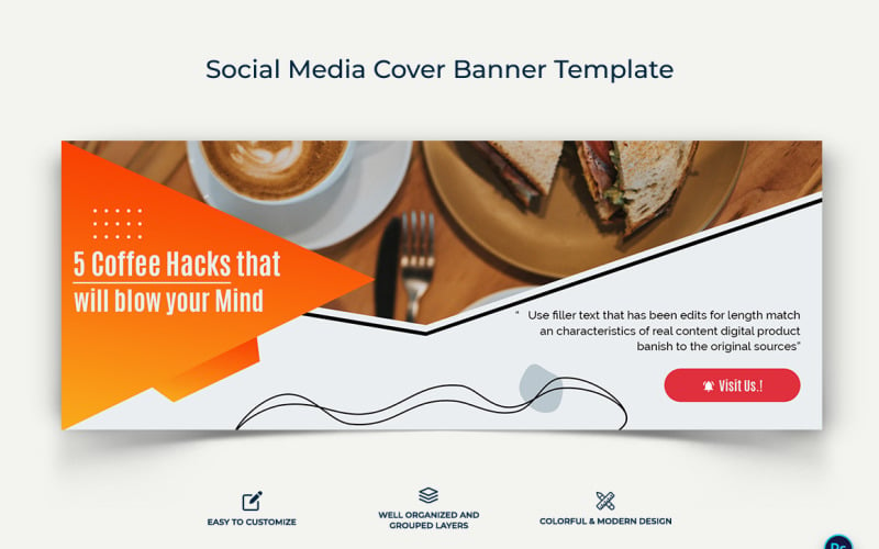 Coffee Making Facebook Cover Banner Design Template-02