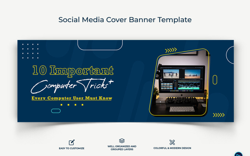 Computertricks und Hacking Facebook Cover Banner Design Template-01