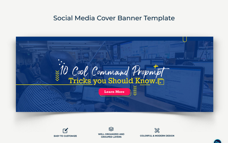 Computertricks und Hacking Facebook Cover Banner Design Template-06