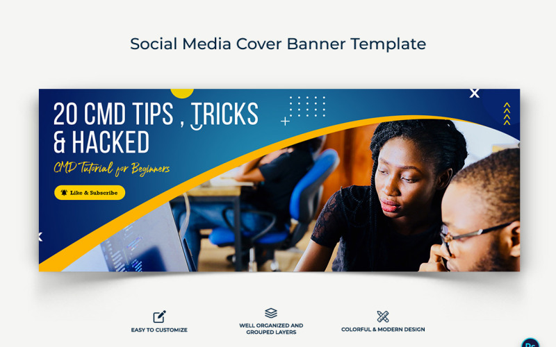 Computertricks und Hacking Facebook-Cover-Banner-Design-Vorlage-11