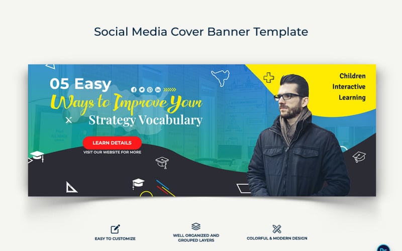 Education Facebook Cover Banner Design Template-10