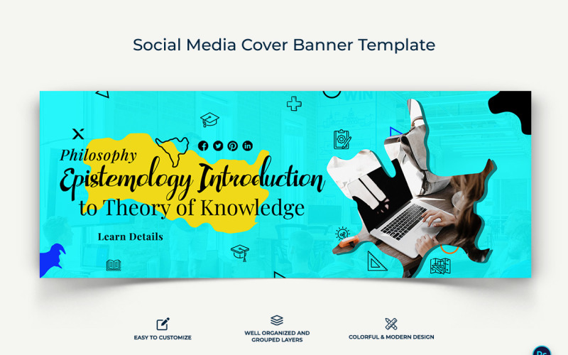 Istruzione Facebook Cover Banner Design Template-09