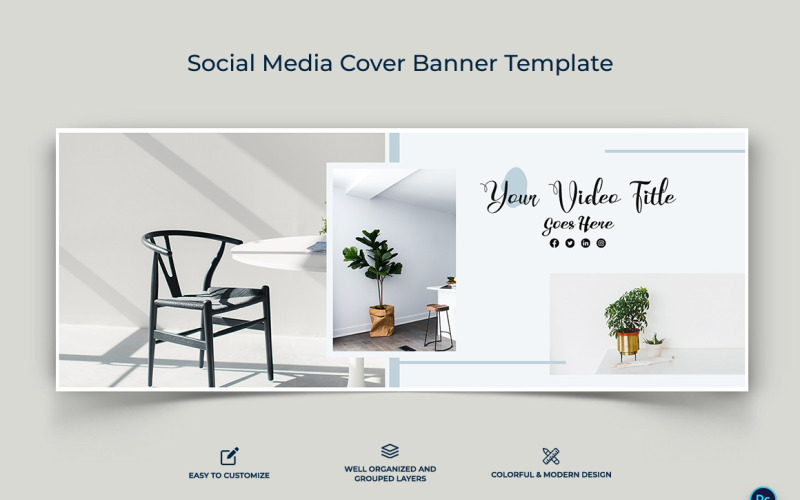 Interior Minimal Facebook Cover Banner Design Template03