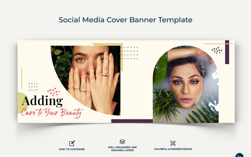 Spa and Salon Facebook Cover Banner Design Template-09