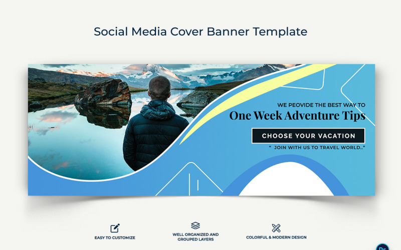 Travel Facebook Cover Banner Design Template-27