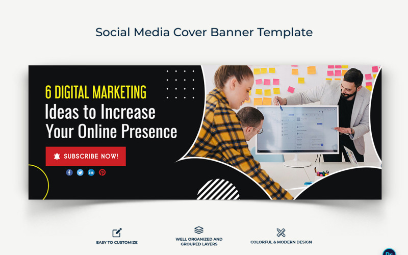 Digital Marketing Facebook Cover Banner Design Template-15