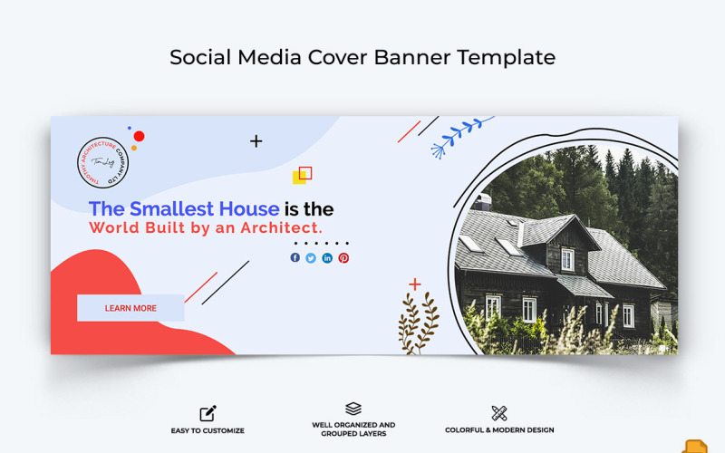 Architektura Facebook Cover Banner Design Template-004