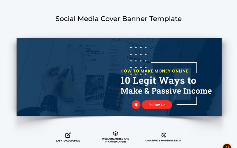 Online-Geld verdienen Facebook-Cover-Banner-Design-18