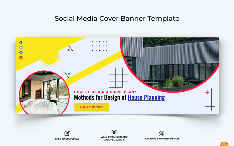 Architettura Facebook Cover Banner Design Template-014