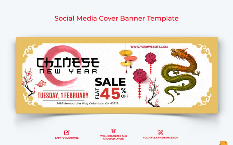 Китайський Новий рік Facebook Cover Banner Design-010