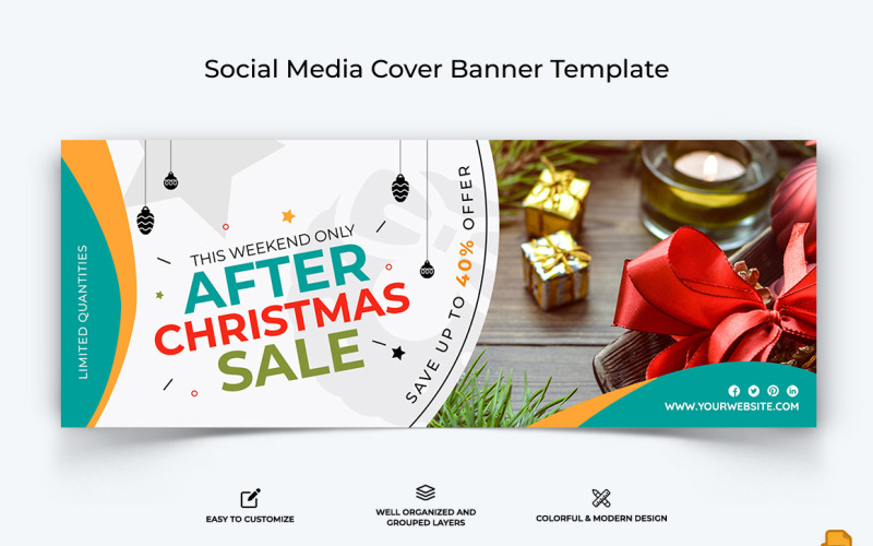 Christmas Sale Facebook Cover Banner Design-004