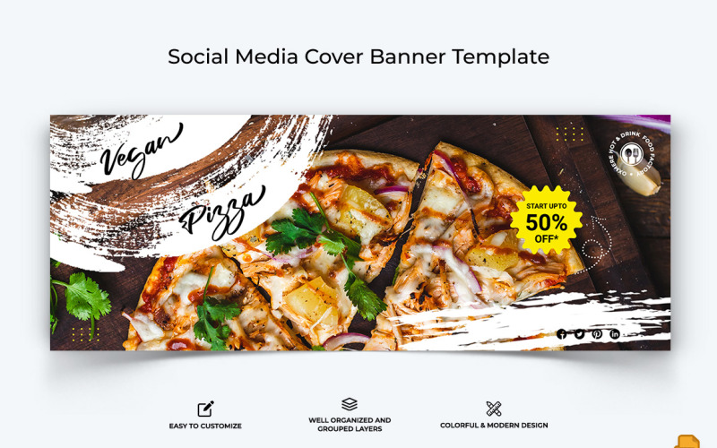 Essen und Restaurant Facebook-Cover-Banner-Design-013