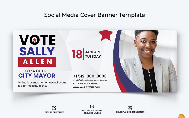 Campagna politica Facebook Cover Banner Design-012