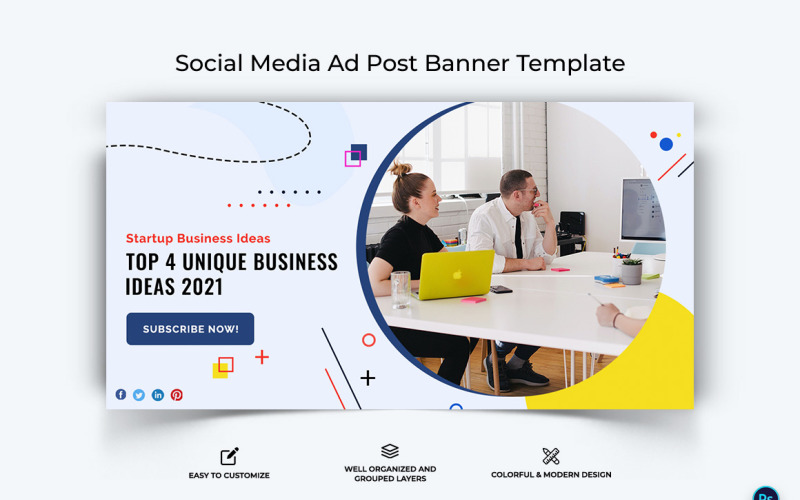 Бизнес-сервис Facebook Ad Banner Design Template-48