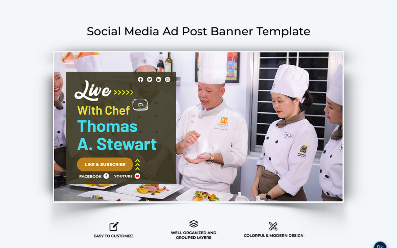 Chef Facebook Ad Banner Design Template-09