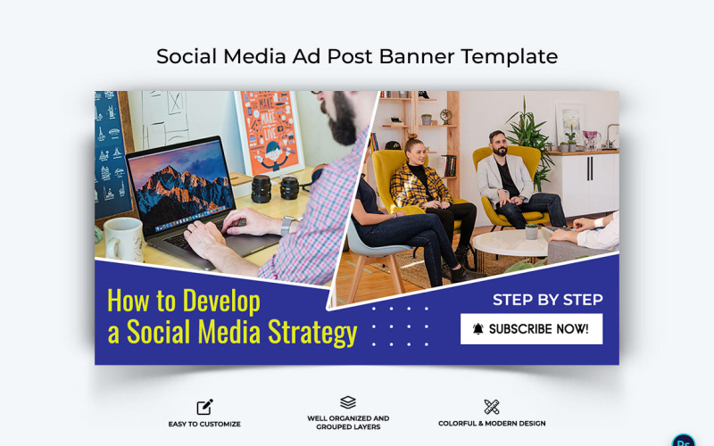 Modèle de conception de bannière publicitaire Facebook de marketing numérique-19