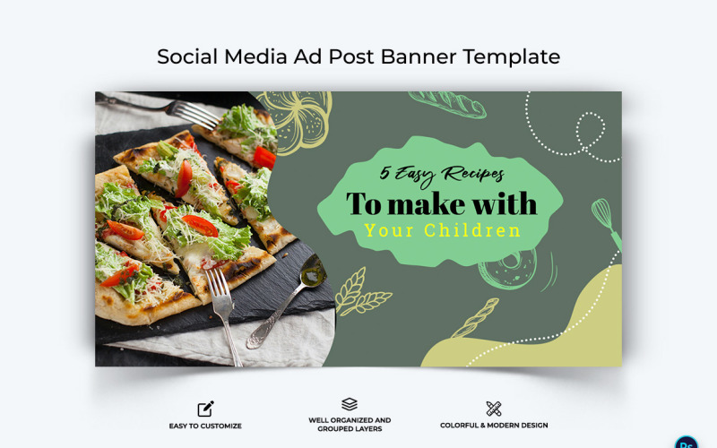 Food and Restaurant Facebook Ad Banner Design Template-05