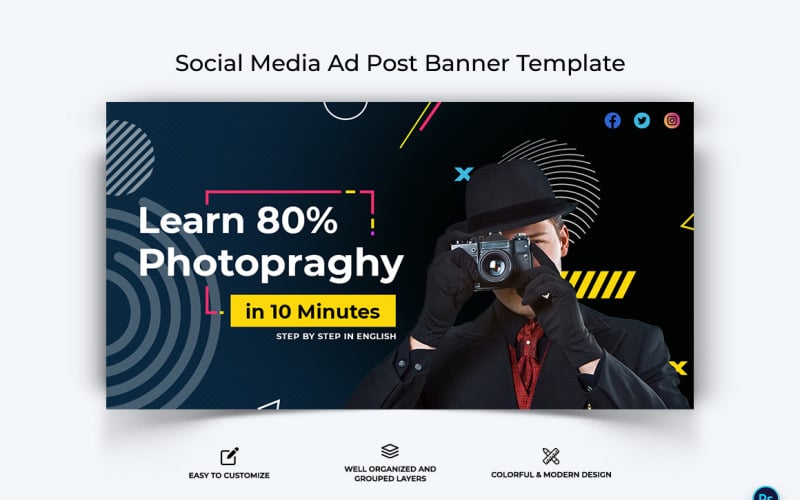 Photography Facebook Ad Banner Design Template-15