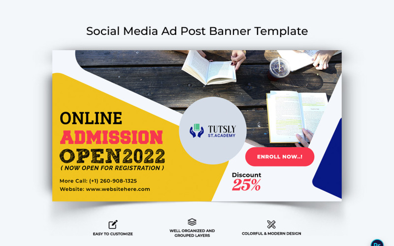 School Admissions Facebook Ad Banner Design Template-05