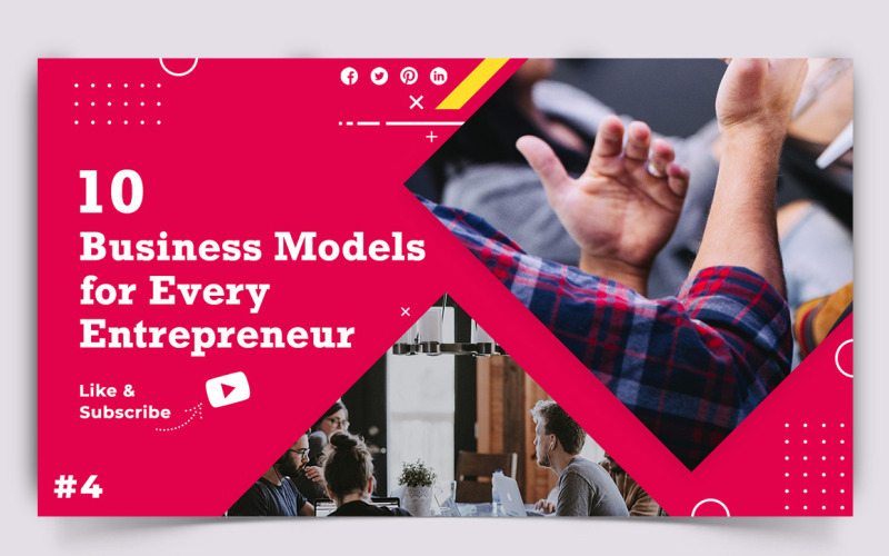 Business Service YouTube Thumbnail Design Template-14