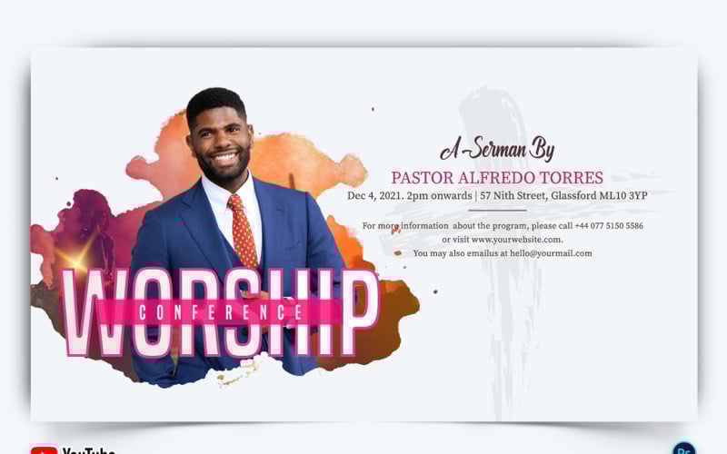 Church Speech YouTube Thumbnail Design Template 40 Church Speech YouTube Thumbnail Design Template 40