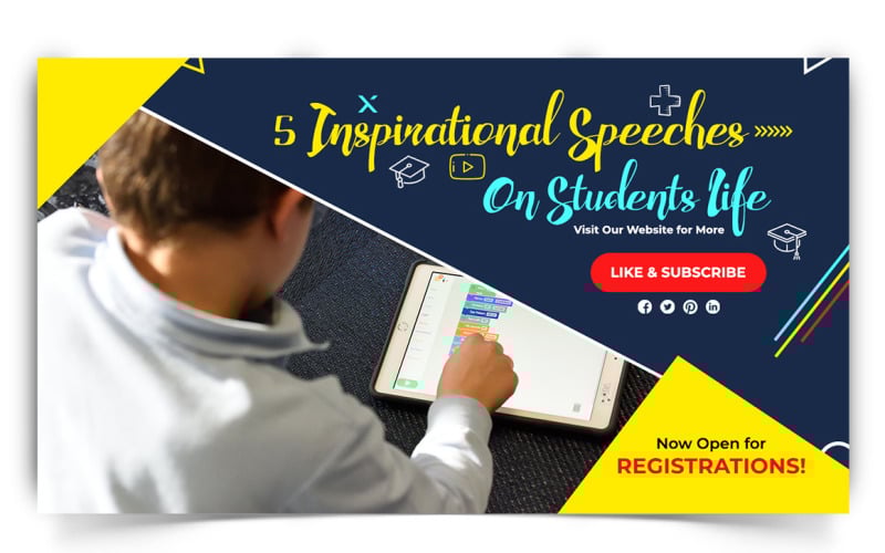 Education YouTube Thumbnail Design Template-12