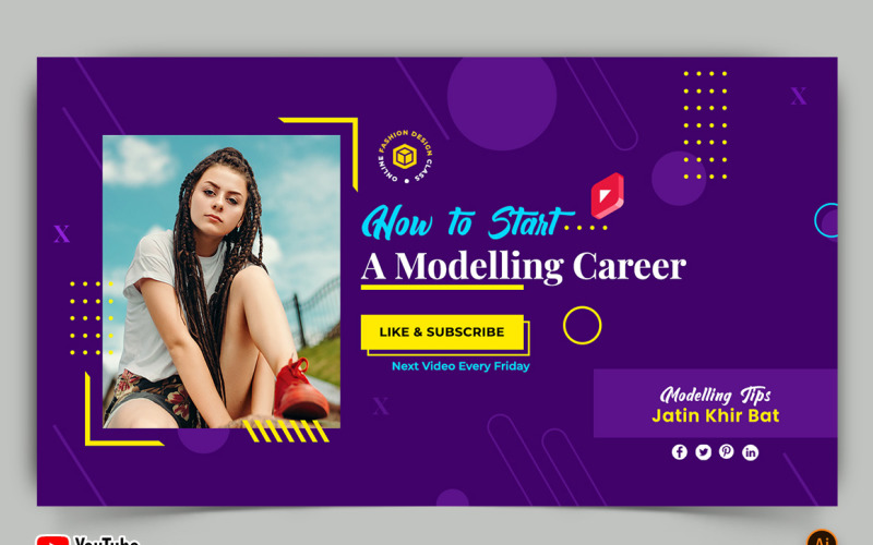 Fashion YouTube Thumbnail Design -11 - TemplateMonster