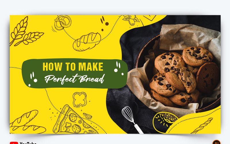 Food and Restaurant YouTube Thumbnail Design -24