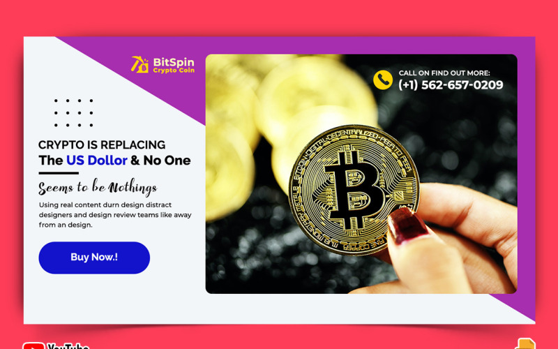 Design de miniatura do YouTube de criptomoeda -020