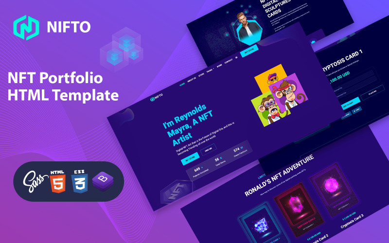 NIFTO - NFT Portfolio HTML-mall