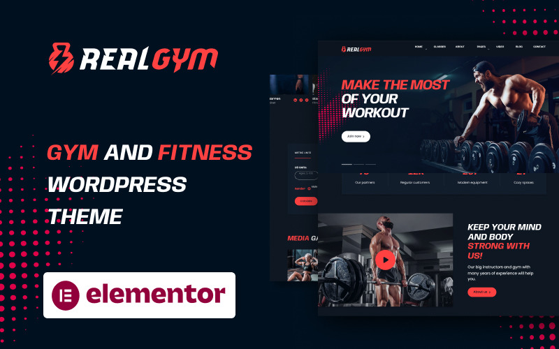 RealGym - Fitness och Gym Wordpress Tema