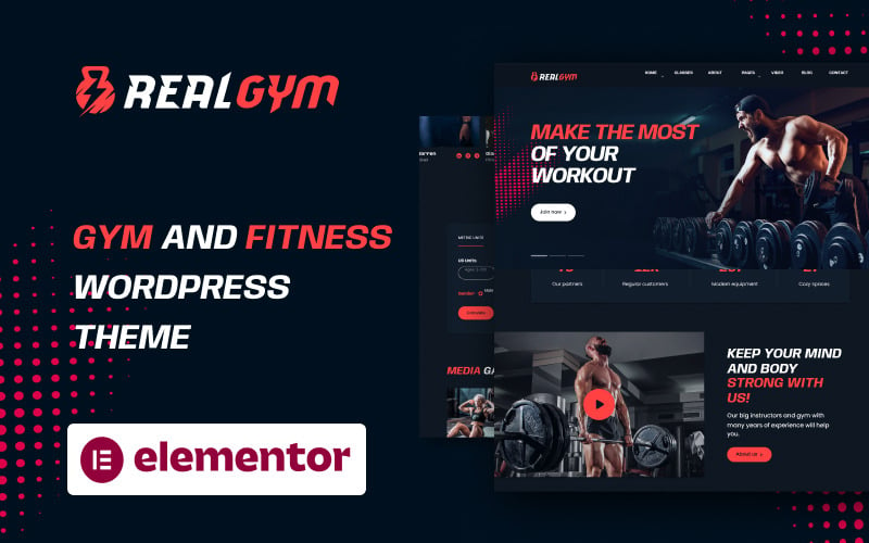 RealGym - motyw WordPress do fitnessu i siłowni