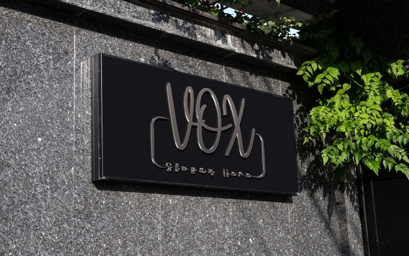 Letter Mark VOX 3 Letter logo Diseño-Identidad de Marca