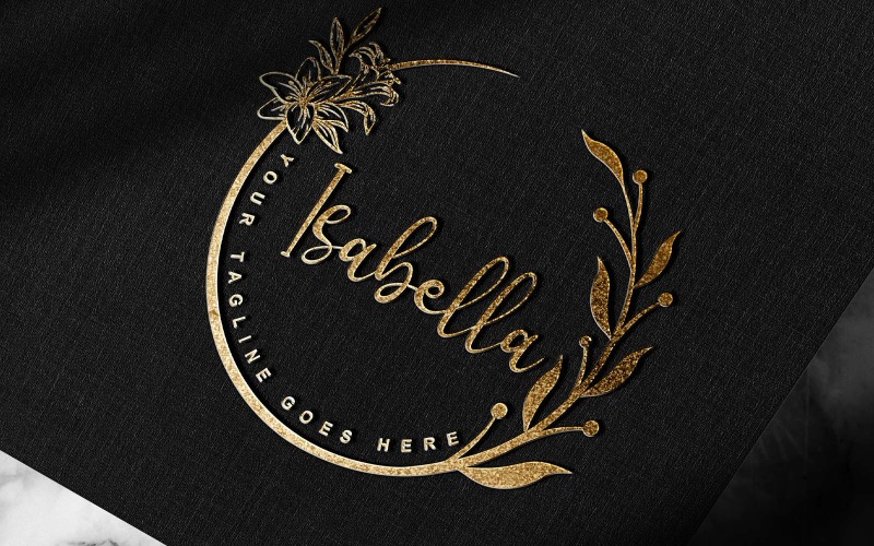 Modern El Yazısı İmza Veya Fotoğraf Isabella logosu Tasarım-Marka Kimliği