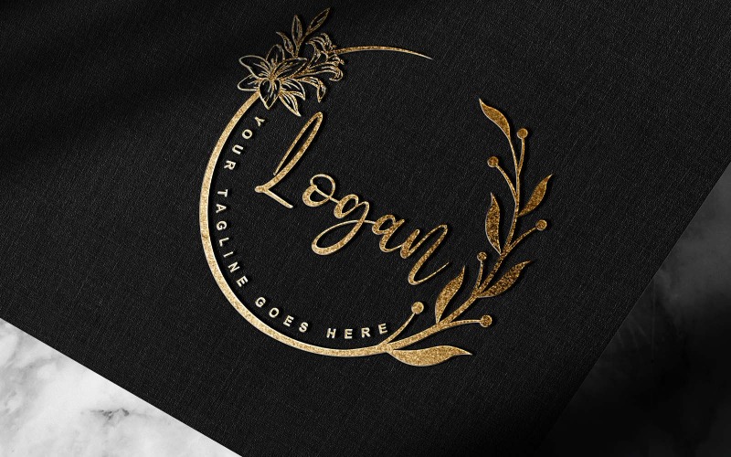 Moderne handschriftliche Unterschrift oder Fotografie Logan Logo Design-Markenidentität