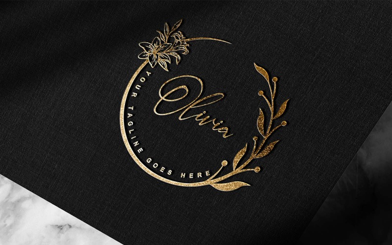Moderne handschriftliche Unterschrift oder Fotografie Olivia Logo Design-Markenidentität