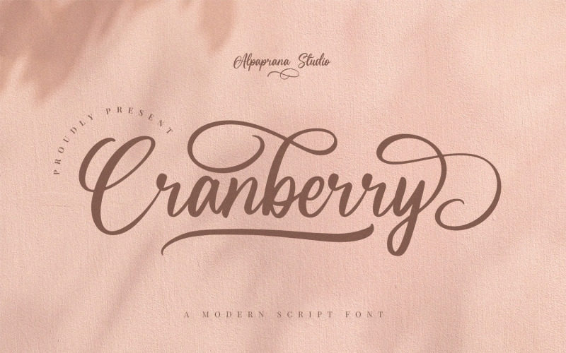 Cranberry - Fuente de escritura moderna