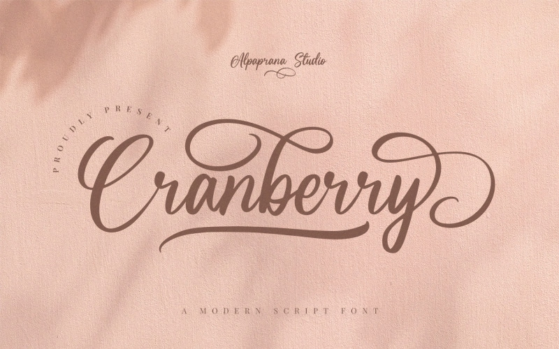 Cranberry - Police d'écriture moderne