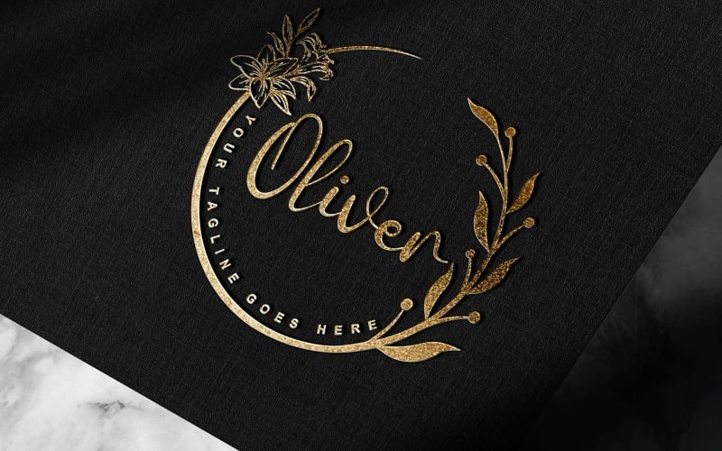 Firma manuscrita moderna o fotografía Diseño de logotipo de Oliver-Identidad de marca