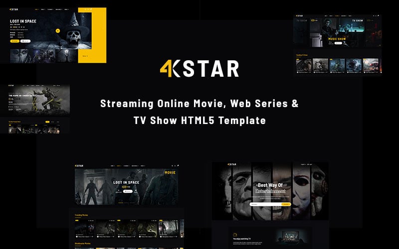 4K Star - Modèle HTML5 de divertissement