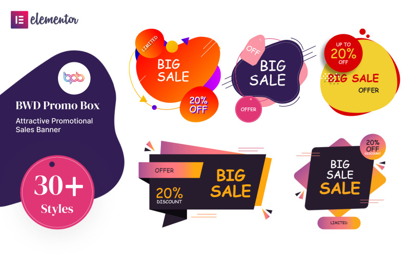 Плагін WordPress Promo Box для Elementor