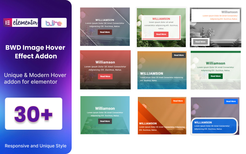 Plugin WordPress Image Hover Effect pour Elementor