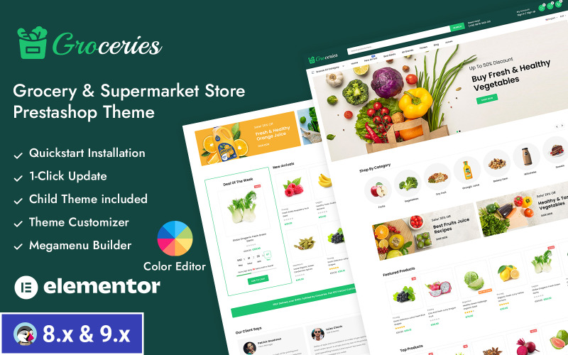 Groceries - Multipurpose Grocery & Supermarket Store Prestashop Responsive Theme