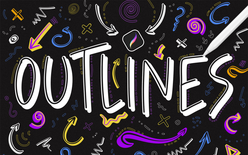 Outline Procreate Brushes