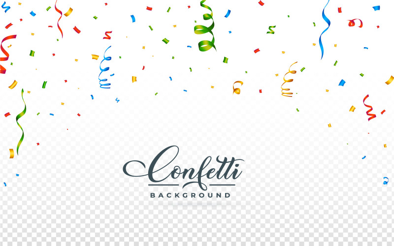 Confetti en feestlint Vector 293607 TemplateMonster